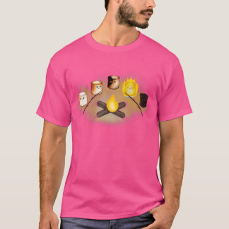 Camiseta Círculo de Fogata Marshmallow - Tostada Kawaii