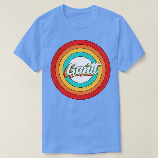 Camiseta Círculo de Gantt de curvatura de Gantt (Diseño del anverso)