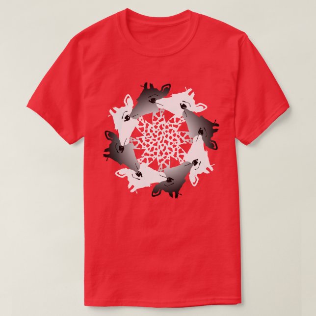Camiseta círculo de jirafas (Diseño del anverso)