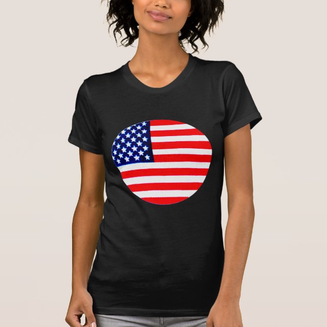 Camiseta Círculo de la bandera de Estados Unidos Tdhe MUSEU (Anverso)