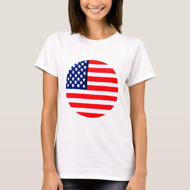 Camiseta Círculo de la bandera de Estados Unidos Tdhe MUSEU (Anverso)