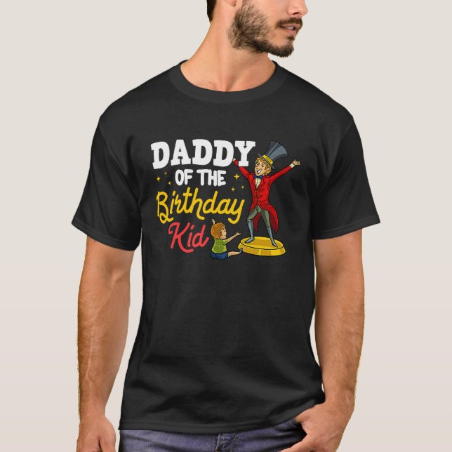 Camiseta Círculo de la fiesta de cumpleaños de papá tema de (Anverso)