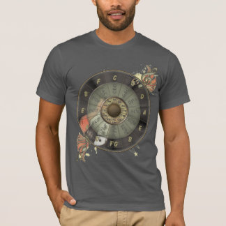 Camiseta Círculo de la guitarra retra de los quintos