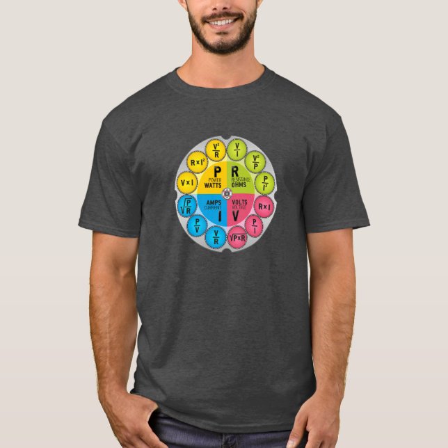 Camiseta Círculo de la ley de ohmio (Anverso)