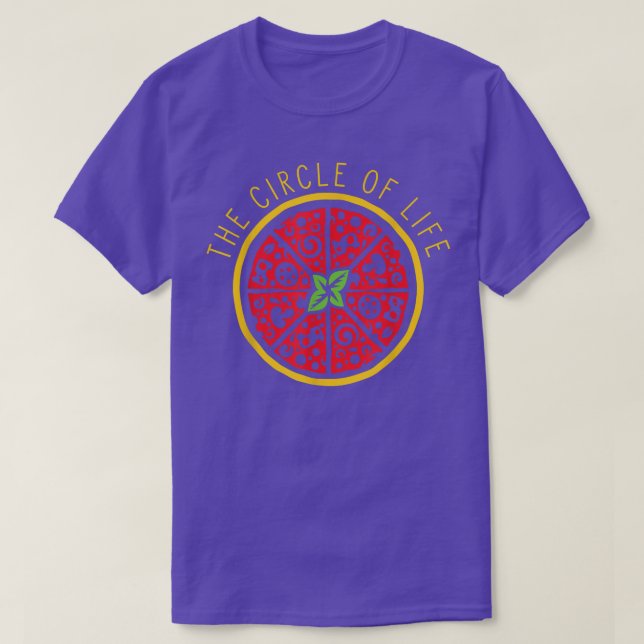 Camiseta Círculo De La Vida Divertido Pizza Chiste De Comid (Diseño del anverso)