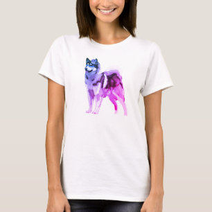 Camiseta Círculo de las mujeres de perro Husky
