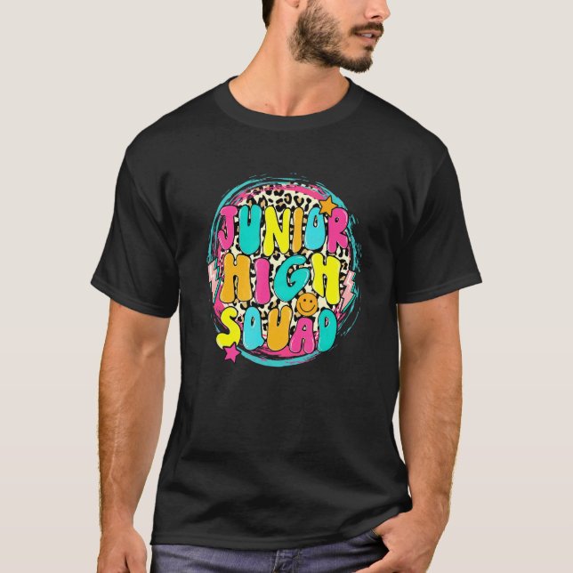Camiseta Círculo de leopardo retro Groovy de alta graduació (Anverso)