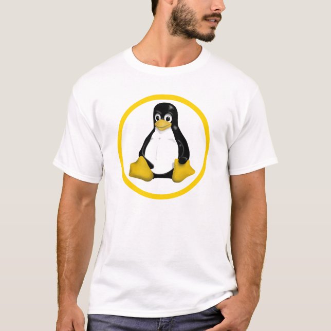 CAMISETA CÍRCULO DE LINUX TUX (Anverso)