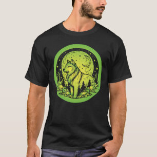 Camiseta círculo de lobos lunares