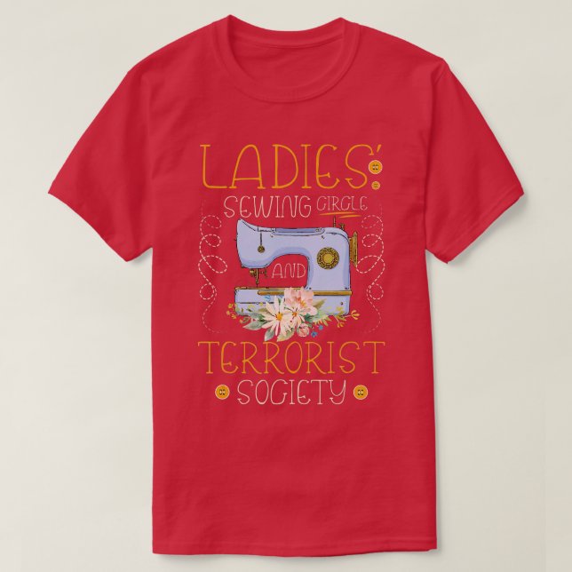 Camiseta Círculo de mascar a las damas y sociedad terrorist (Diseño del anverso)