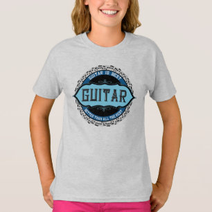 Camiseta Círculo de notas de música de guitarra