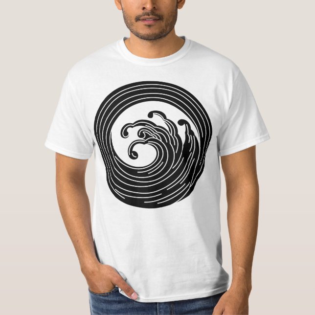 Camiseta Círculo de onda en forma de remolino (Anverso)