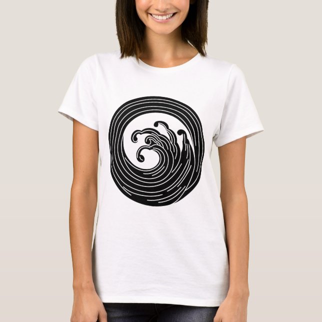 Camiseta Círculo de onda en remolino (Anverso)