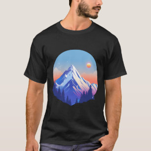 Camiseta Círculo de Pico de Atardecer Alpino