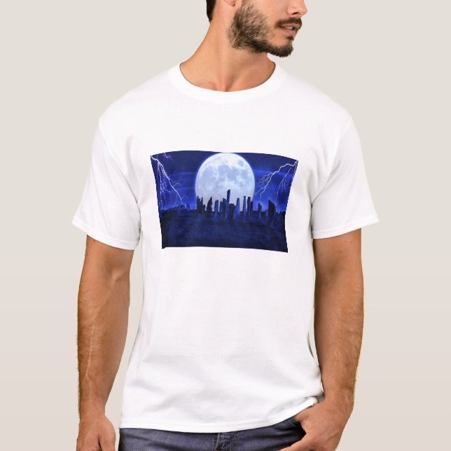 Camiseta círculo de piedra del relámpago (Anverso)
