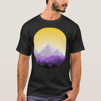 Camiseta Círculo de rango de Enby (Subtle No Binary Flag La