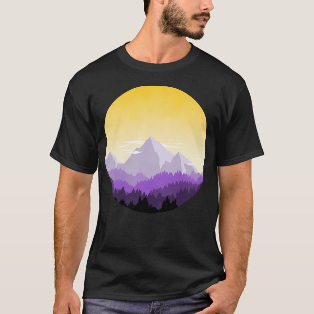 Camiseta Círculo de rango de Enby (Subtle No Binary Flag La (Anverso)