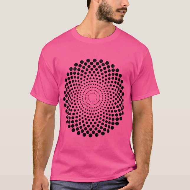 Camiseta Círculo de semitono 02 - Negro (Anverso)