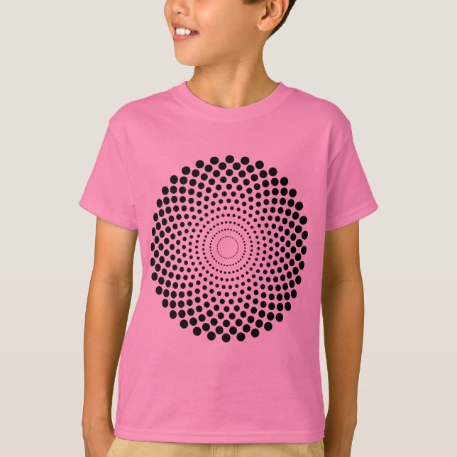 Camiseta Círculo de semitono 02 - Negro (Anverso)