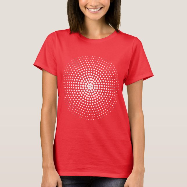 Camiseta Círculo de semitono 03 - Blanco (Anverso)
