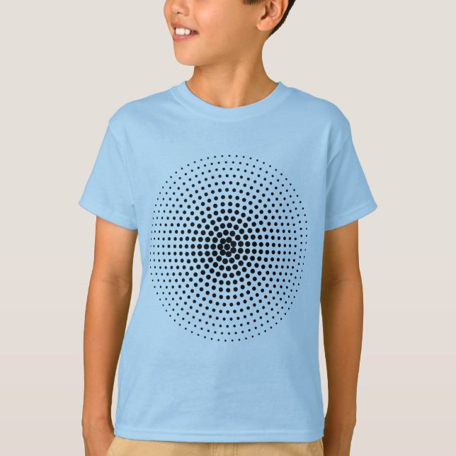 Camiseta Círculo de semitono 03 - Negro (Anverso)