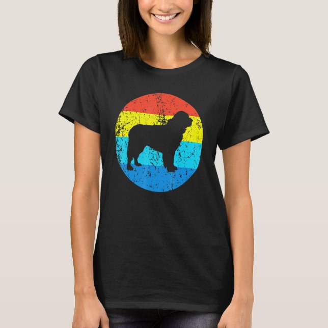 Camiseta Círculo de silueta de raza de perro de Terranova r (Anverso)