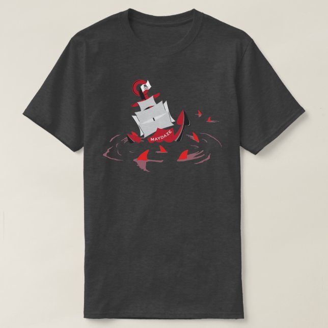 Camiseta círculo de tiburones maydaze (Diseño del anverso)