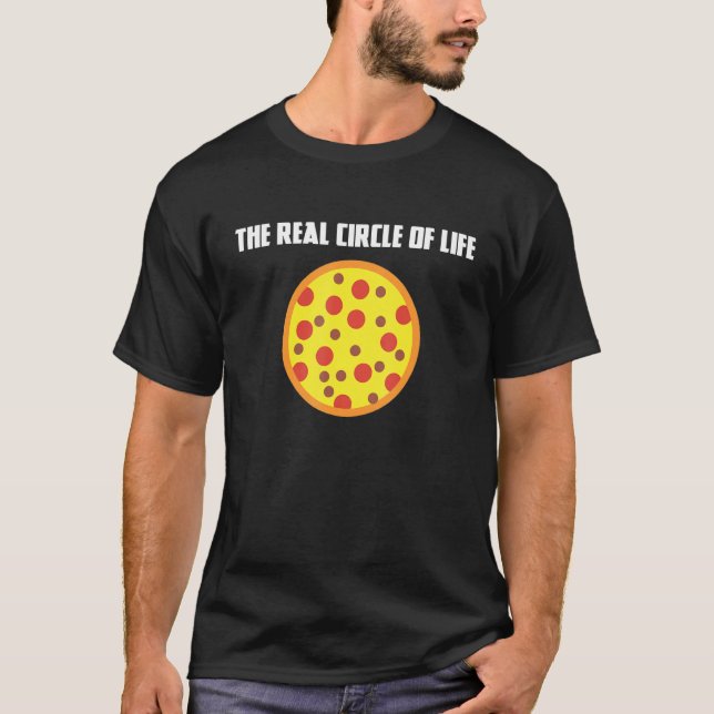 Camiseta Círculo De Vida Divertido Pizza Pizza Chef Round F (Anverso)