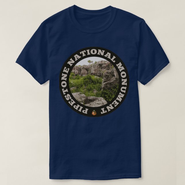 Camiseta Círculo del Monumento Nacional de Pipestone (Diseño del anverso)