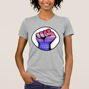 Camiseta Círculo del puño del orgullo bisexual