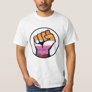 Camiseta Círculo del Puño del Orgullo Lesbiano