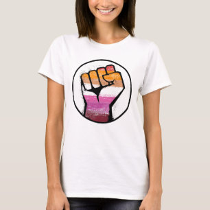 Camiseta Círculo del Puño del Orgullo Lesbiano