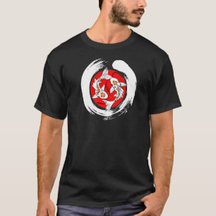 Camiseta Círculo Enso Koi Pez Arte Japonés Ukiyo-E Yin Yang