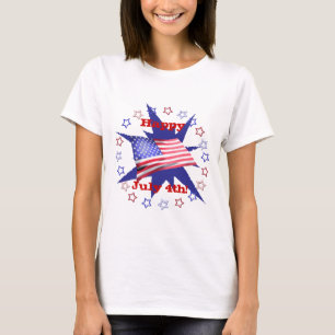 Camiseta Círculo estrella del Día de la Independencia