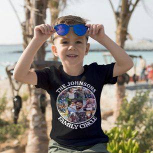 Camiseta Círculo familiar Collage de fotos único personal