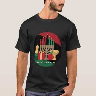Camiseta Círculo Feliz Navidad Africana Kwanzaa Kwanza para
