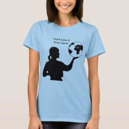 Camiseta Círculo flojo femenino arriba