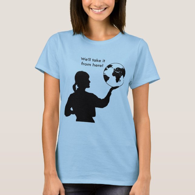 Camiseta Círculo flojo femenino arriba (Anverso)