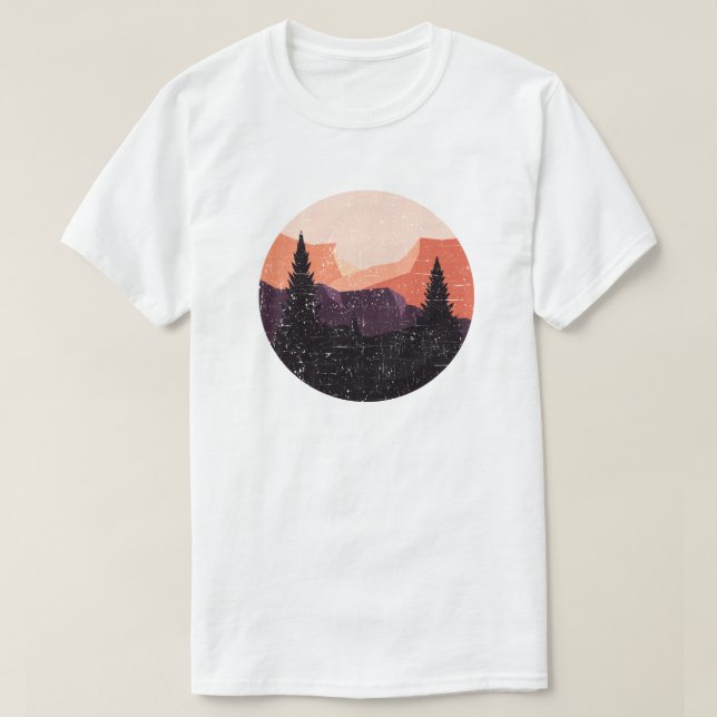 Camiseta Círculo Floral de Bosque Árbol Amante del Bosque Á (Diseño del anverso)