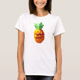 Camiseta Círculo florido de piña de origen arriba