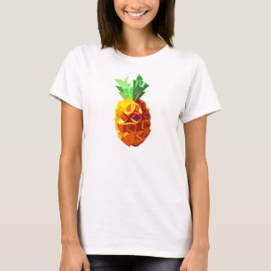 Camiseta Círculo florido de piña de origen arriba