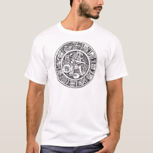 Camiseta Círculo maya, jeroglífico mexicano (maya)