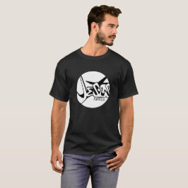 Camiseta Círculo negro y blanco Jesús salva grafiti