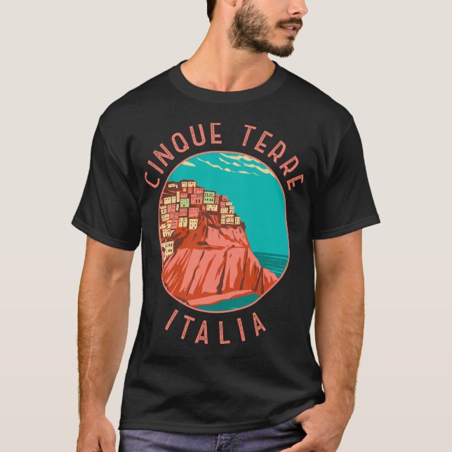Camiseta Círculo perturbado de Cinque Terre Italia (Anverso)
