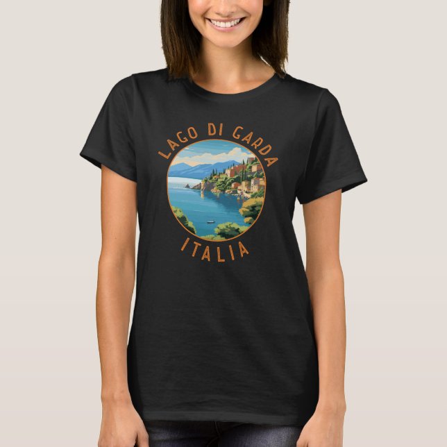 Camiseta Círculo retro de Lago di Garda Italia (Anverso)