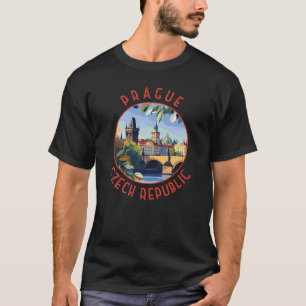 Camiseta Círculo retro en peligro de Praga