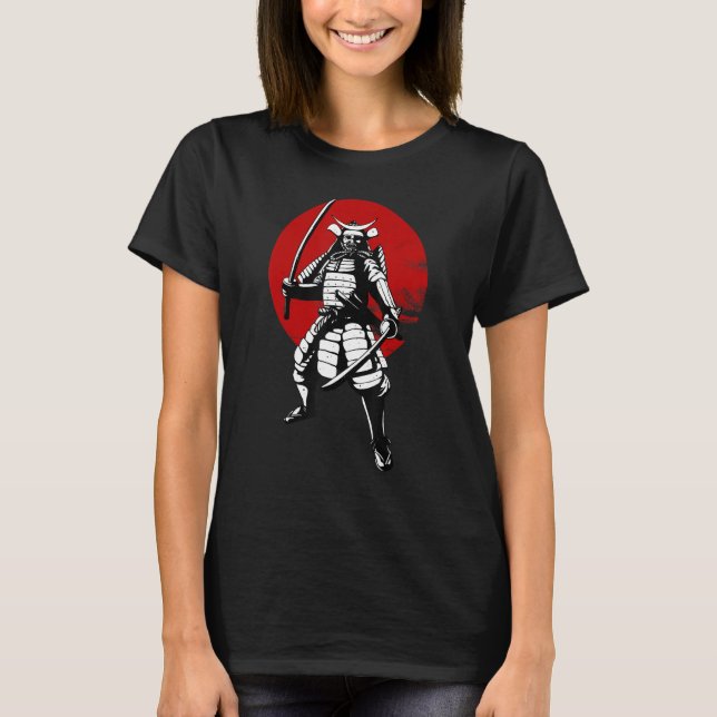 Camiseta Círculo rojo de Guerrero de Samurai (Anverso)