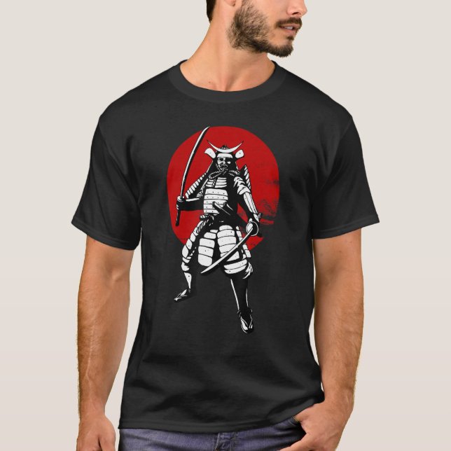 Camiseta Círculo rojo de Guerrero de Samurai (Anverso)