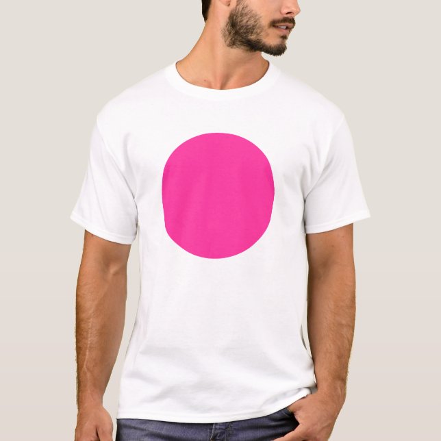 Camiseta Círculo simple - Rosa caliente (Anverso)