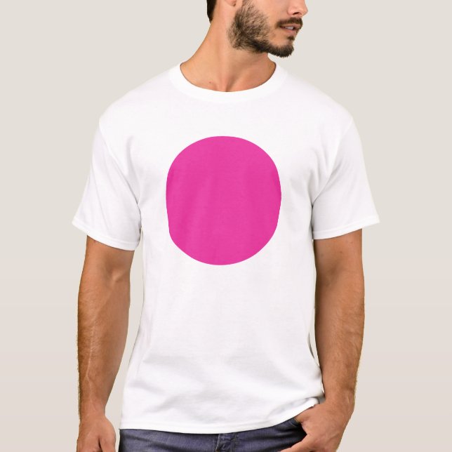 Camiseta Círculo simple - Rosa profundo (Anverso)